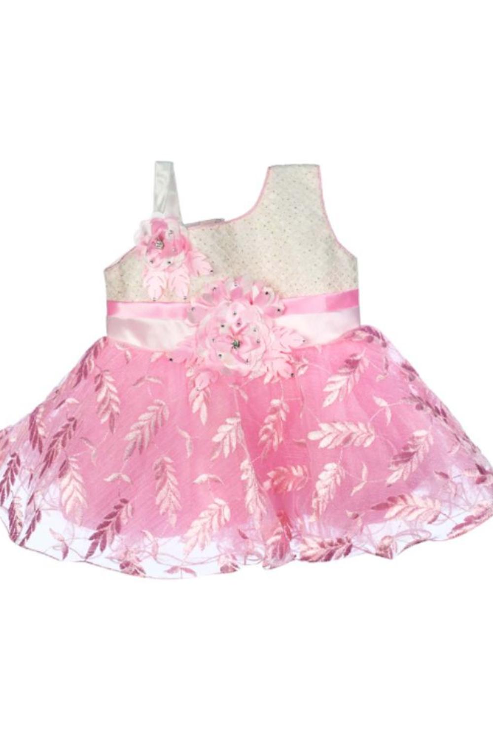 Mee Mee Baby Frilly Party Frock Pink White